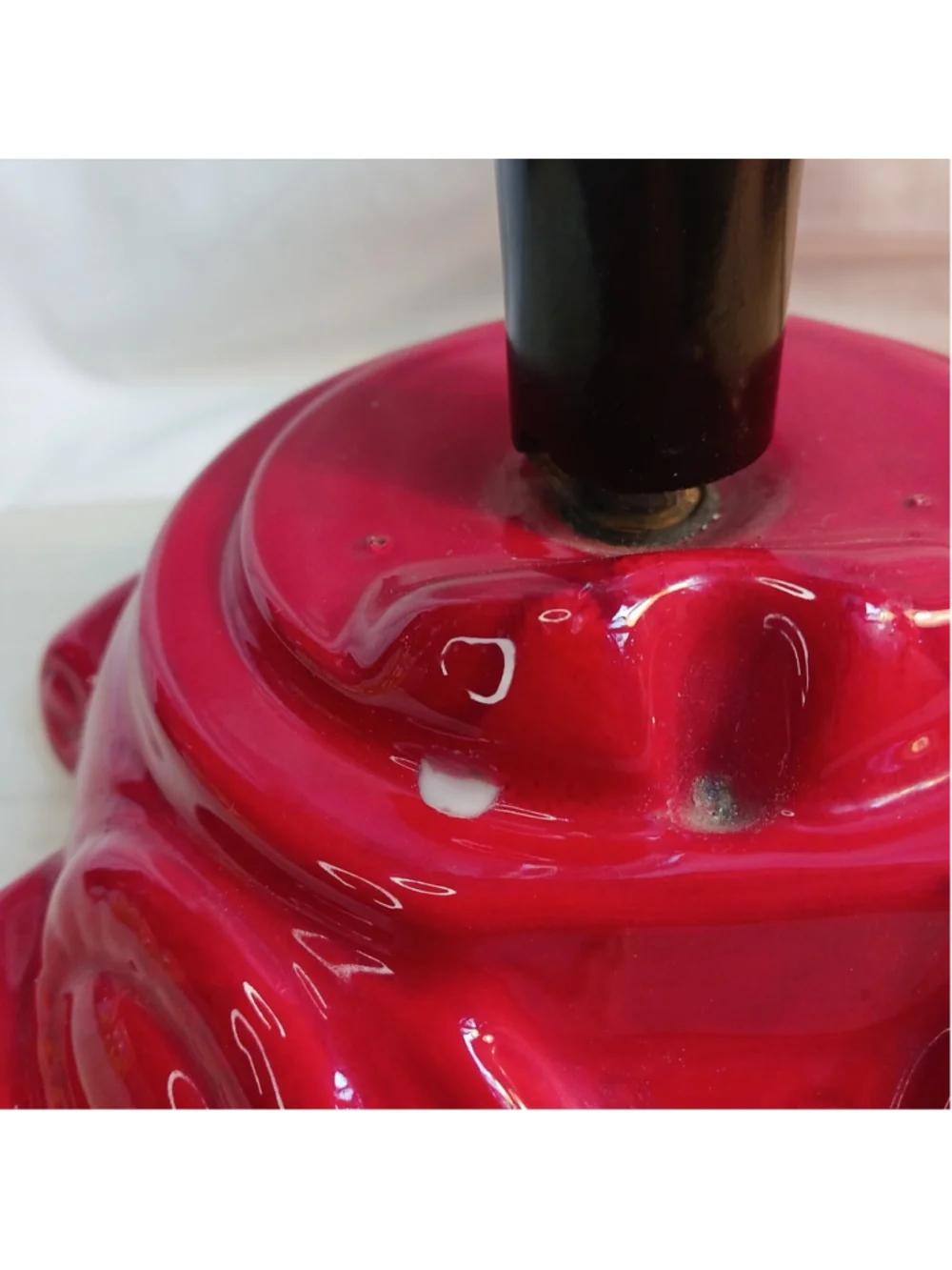 Vintage Atlantic Mold Ceramic Red Christmas Tree Base Only Large 8.75